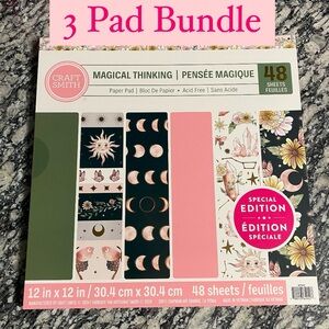 (3 Pad Bundle) NWT 12x12 Scrapbook Paper Pad - Magical Thinking